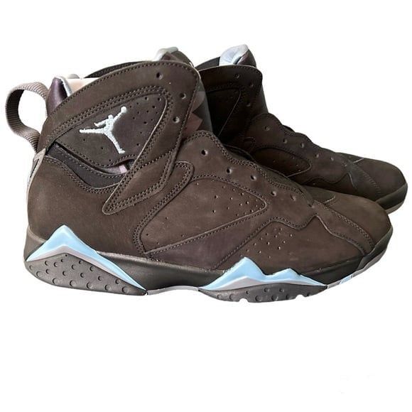 Air Jordan 7 Retro Black and Light Blue High Top Basketball Sneaker Nike Size 12 - Picture 3 of 11